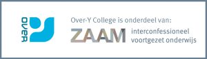 logo van het Over-Y College met het logo van de moederorganistatie ZAAM
